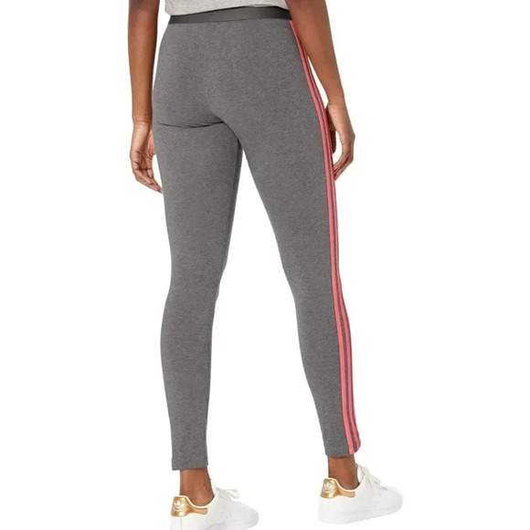 Adidas Women's Essentials 3-Stripe Full Length Cotton Leggings, XS Dark Grey NWT - Picture 6 of 8